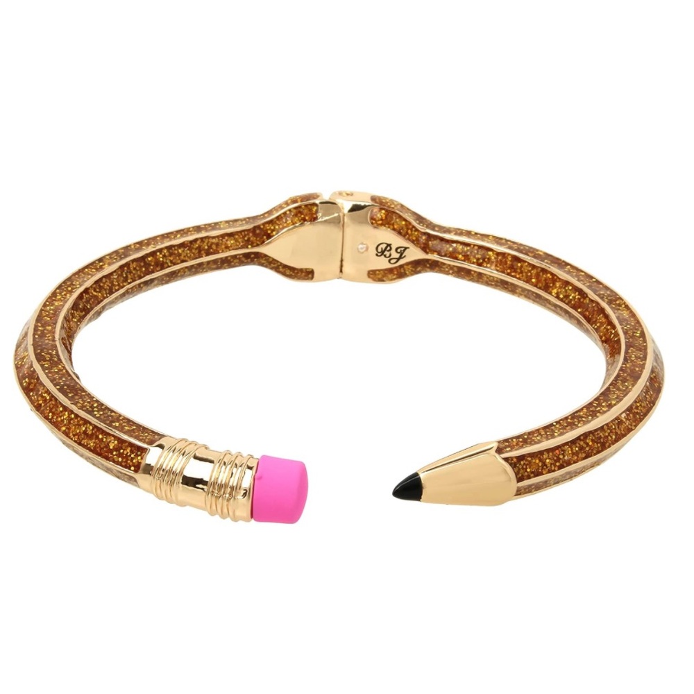 Betsey Johnson Bracelet Teacher School Brown Gold Pencil Bracelet Nwt